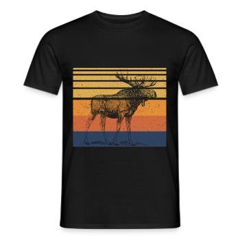 elk - Men's T-Shirt - black - Front - AI Model Male 178 light (178cm)