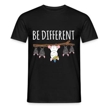 Soyez différent Fledermuas Licorne - T-shirt homme - noir - Devant - AI Model Male 178 light (178cm)