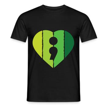 Mental Health Heart - Männer T-Shirt - Schwarz - Vorne - AI Model Male 178 light (178cm)