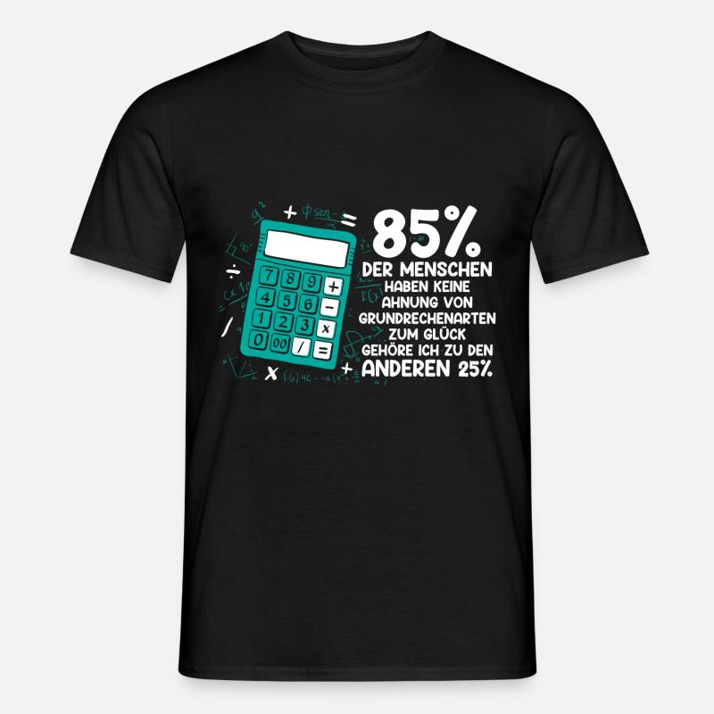 Mathe Mathematik Lehrer Rechner - Männer T-Shirt - Schwarz