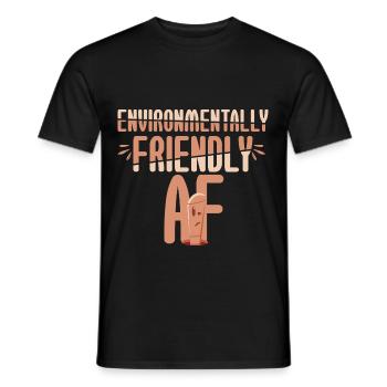 Environmentally Friendly AF - Männer T-Shirt - Schwarz - Vorne - AI Model Male 178 light (178cm)