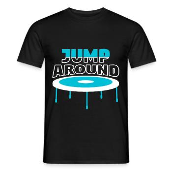 Around Trampoline Trampolining - Men's T-Shirt - black - Front - AI Model Male 178 light (178cm)