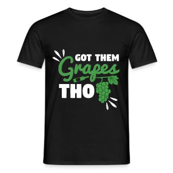 Got Them Grapes Tho - Männer T-Shirt - Schwarz - Vorne - AI Model Male 178 light (178cm)
