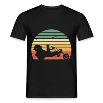 Ride Trike Retro - Men's T-Shirt - black - Front - AI Model Male 178 light (178cm)