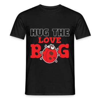 Hug The Love Bug - Men's T-Shirt - black - Front - AI Model Male 178 light (178cm)