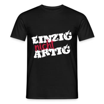 Unique Unique Funny Artig Naughty Different Motto - Men's T-Shirt - black - Front - AI Model Male 178 light (178cm)