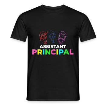 Chef d’établissement Directeur Directeur Directeur de la direction de l’école - T-shirt homme - noir - Devant - AI Model Male 178 light (178cm)