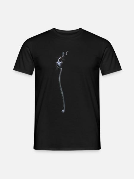 Cute cat silhouette - Men's T-Shirt - black