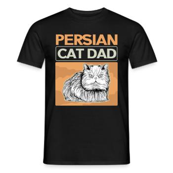 Perserkatze | Katzenpapa Katzenbesitzer Geschenk - Männer T-Shirt - Schwarz - Vorne - AI Model Male 178 light (178cm)