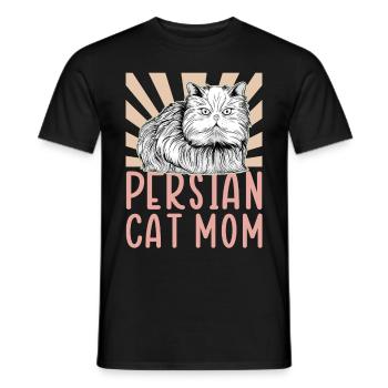 Perserkatze Katzenmama Katzenbesitzerin Geschenk - Männer T-Shirt - Schwarz - Vorne - AI Model Male 178 light (178cm)