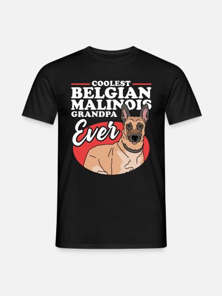 Malinois Grandpa Belgischer Schäferhund Geschenk - Männer T-Shirt - Schwarz