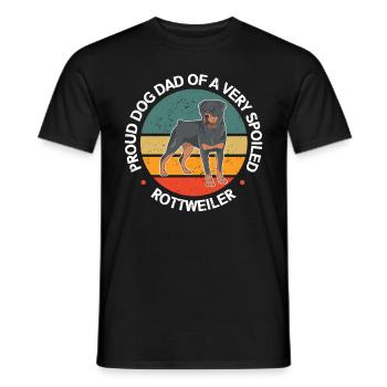 Rottweiler Dad Hundebesitzer Herrchen Geschenk - Männer T-Shirt - Schwarz - Vorne - AI Model Male 178 light (178cm)
