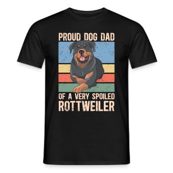 Rottweiler Dad Herrchen Hundebesitzer Geschenk - Männer T-Shirt - Schwarz - Vorne - AI Model Male 178 light (178cm)