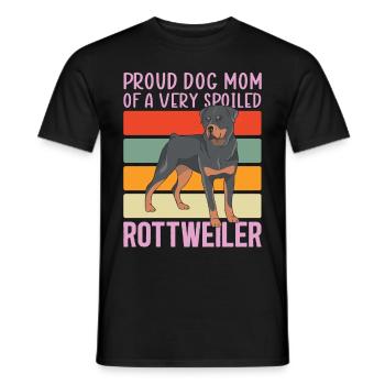 Rottweiler Mom Frauchen Hundebesitzer Geschenk - Männer T-Shirt - Schwarz - Vorne - AI Model Male 178 light (178cm)