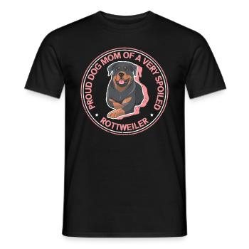 Rottweiler Mom Hundebesitzer Frauchen Geschenk - Männer T-Shirt - Schwarz - Vorne - AI Model Male 178 light (178cm)