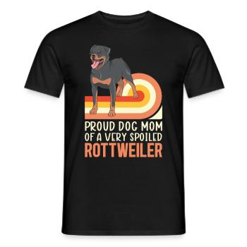 Rottweiler Mom | Frauchen Hundebesitzer Geschenk - Männer T-Shirt - Schwarz - Vorne - AI Model Male 178 light (178cm)