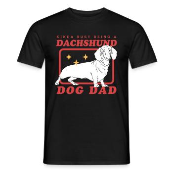 Dachshund Dad | Dackel Hundebesitzer Geschenk - Männer T-Shirt - Schwarz - Vorne - AI Model Male 178 light (178cm)