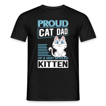 Chat Papa Propriétaire de chat Chat Chat Cadeau - T-shirt homme - noir - Devant - AI Model Male 178 light (178cm)