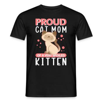 Chat Maman Chaton Propriétaire de chat Chat Cadeau - T-shirt homme - noir - Devant - AI Model Male 178 light (178cm)