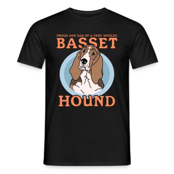 Basset Hound Papa Propriétaire de chien Propriétaire Cadeau - T-shirt homme - noir - Devant - AI Model Male 178 light (178cm)