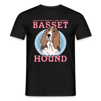 Basset Hound Maman Chien Propriétaire Maîtresse Cadeau - T-shirt homme - noir - Devant - AI Model Male 178 light (178cm)