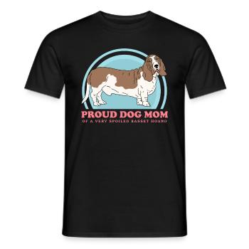 Basset Hound Maman Maîtresse Chien Propriétaire Cadeau - T-shirt homme - noir - Devant - AI Model Male 178 light (178cm)