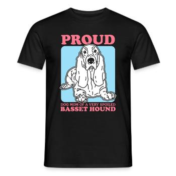 Basset Hound Maman Chien Maman Chien Propriétaire Cadeau - T-shirt homme - noir - Devant - AI Model Male 178 light (178cm)