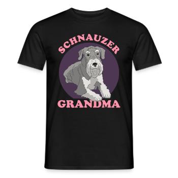 Schnauzer Grand-mère Propriétaire de chien Maîtresse Cadeau - T-shirt homme - noir - Devant - AI Model Male 178 light (178cm)