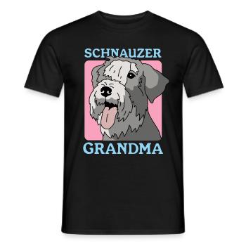 Schnauzer Grand-mère Maîtresse Chien Propriétaire Cadeau - T-shirt homme - noir - Devant - AI Model Male 178 light (178cm)