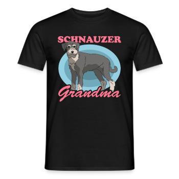 Schnauzer Grand-mère Chien Propriétaire de chien Cadeau - T-shirt homme - noir - Devant - AI Model Male 178 light (178cm)