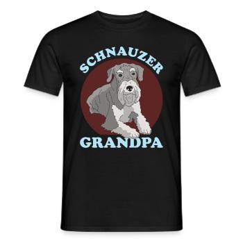 Schnauzer Grand-père Propriétaire de chien Propriétaire Cadeau - T-shirt homme - noir - Devant - AI Model Male 178 light (178cm)