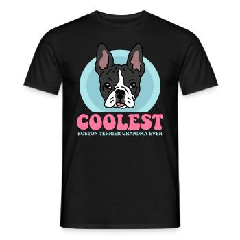Boston Terrier Grandma Hundebesitzer Geschenk - Männer T-Shirt - Schwarz - Vorne - AI Model Male 178 light (178cm)