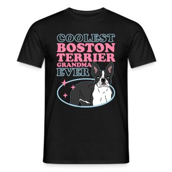 Boston Terrier Grandma Hundebesitzerin Geschenk - Männer T-Shirt - Schwarz - Vorne - AI Model Male 178 light (178cm)