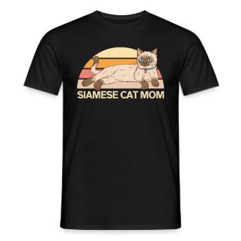 Siamese Cat Cat Mom Cat Owner Gift - Men's T-Shirt - black - Front - AI Model Male 178 light (178cm)