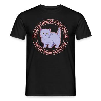 Britisch Kurzhaar Mom British Shorthair Geschenk - Männer T-Shirt - Schwarz - Vorne - AI Model Male 178 light (178cm)