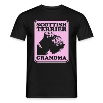 Scottish Terrier Grandma Dog Owner Cadeau - T-shirt homme - noir - Devant - AI Model Male 178 light (178cm)