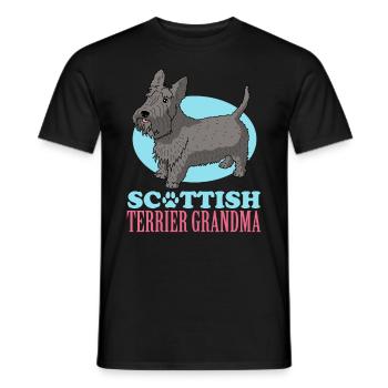 Scottish Terrier Grandma Dog Owner Cadeau - T-shirt homme - noir - Devant - AI Model Male 178 light (178cm)