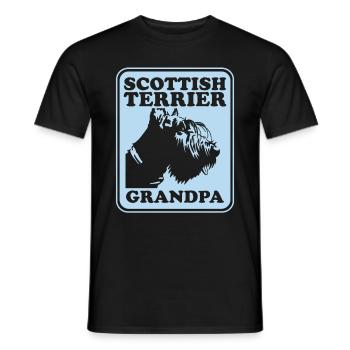 Scottish Terrier Grandpa Dog Owner Cadeau - T-shirt homme - noir - Devant - AI Model Male 178 light (178cm)