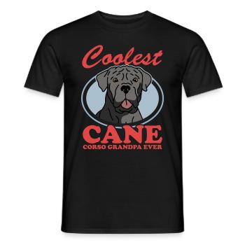 Cane Corso Grand-père | Cadeau de propriétaire de chien de chien - T-shirt homme - noir - Devant - AI Model Male 178 light (178cm)