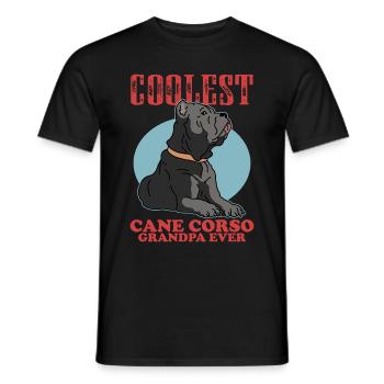 Cane Corso Grand-père Propriétaire de chien Chien Cadeau - T-shirt homme - noir - Devant - AI Model Male 178 light (178cm)