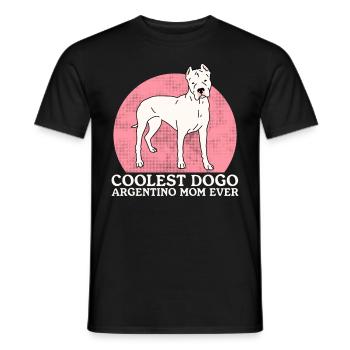 Dogo Argentino Maman Chien Propriétaire Cadeau - T-shirt homme - noir - Devant - AI Model Male 178 light (178cm)