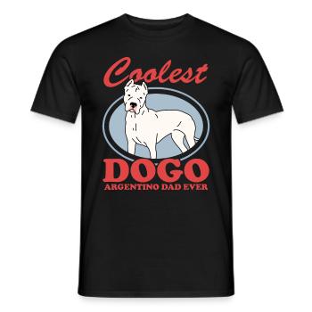 Dogo Argentino Papa | Cadeau de propriétaire de chien de chien - T-shirt homme - noir - Devant - AI Model Male 178 light (178cm)