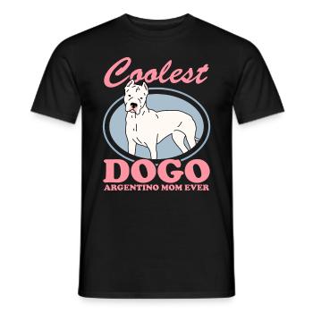 Dogo Argentino Maman | Cadeau de propriétaire de chien de chien - T-shirt homme - noir - Devant - AI Model Male 178 light (178cm)