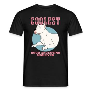 Dogo Argentino Maman Chien Propriétaire Cadeau - T-shirt homme - noir - Devant - AI Model Male 178 light (178cm)