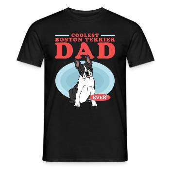 Boston Terrier Dad Hunde Hundebesitzer Geschenk - Männer T-Shirt - Schwarz - Vorne - AI Model Male 178 light (178cm)