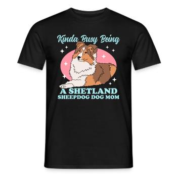 Shetland Sheepdog Mom Sheltie Maîtresse Cadeau - T-shirt homme - noir - Devant - AI Model Male 178 light (178cm)