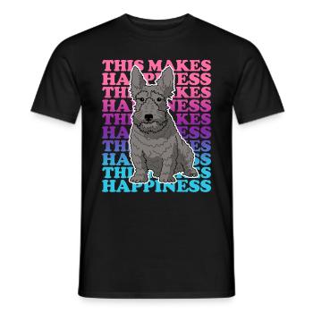 terrier écossais | Cadeau de propriétaire de chien de chien - T-shirt homme - noir - Devant - AI Model Male 178 light (178cm)
