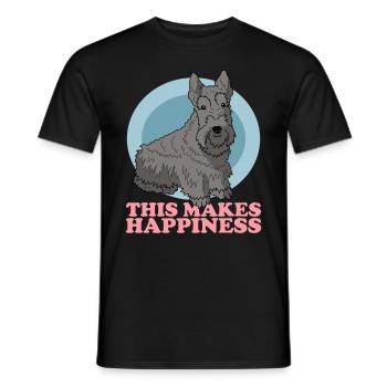 chiens terriers écossais | Cadeau de propriétaire de chien - T-shirt homme - noir - Devant - AI Model Male 178 light (178cm)