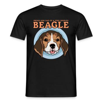 Beagle Dad Dog Owner Dog Owner Gift - Men's T-Shirt - black - Front - AI Model Male 178 light (178cm)