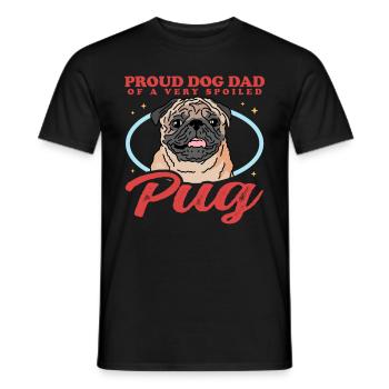 Mops Dad | Hundeliebhaber Hundebesitzer Geschenk - Männer T-Shirt - Schwarz - Vorne - AI Model Male 178 light (178cm)